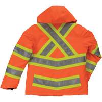 Womens Insulated Flex Safety Jacket, Polyester, High Visibility Orange, Medium Distribution Industrielle GC