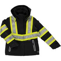 Womens Insulated Flex Safety Jacket, Polyester, Black, X-Small Distribution Industrielle GC