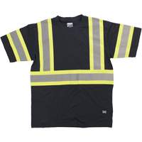 Chemise de s&eacute;curit&eacute; &agrave; manches courtes, Coton, T-petit, Noir Distribution Industrielle GC
