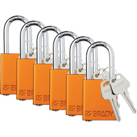 Cadenas de s&eacute;curit&eacute;, Cadenas de s&eacute;curit&eacute;, Cl&eacute;s diff&eacute;rentes, Aluminium, Largeur de 1-1/2" Distribution Industrielle GC