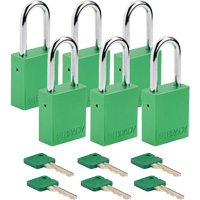 Cadenas de s&eacute;curit&eacute;, Cadenas de s&eacute;curit&eacute;, Cl&eacute;s diff&eacute;rentes, Aluminium, Largeur de 1-1/2" Distribution Industrielle GC