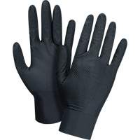 Heavyweight Tactile Grip Examination Gloves, Small, Nitrile, 8-mil, Powder-Free, Black Distribution Industrielle GC