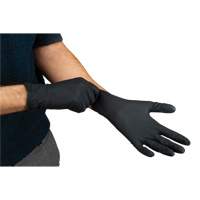 Heavyweight Tactile Grip Examination Gloves, Small, Nitrile, 8-mil, Powder-Free, Black Distribution Industrielle GC