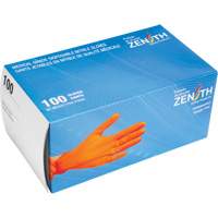 Heavyweight Tactile Grip Examination Gloves, Small, Nitrile, 8-mil, Powder-Free, Orange Distribution Industrielle GC