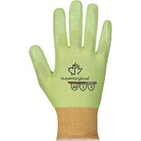 Hi-Viz S18TAXFN Cut-Resistant Gloves, Size 6, 18 Gauge, Foam Nitrile Coated, TenActiv Shell, ASTM ANSI Level A9 Distribution Industrielle GC