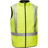 Veste bouffante r&eacute;versible avec X au dos Bisley, Jaune lime haute visibilit&eacute;, Petit, Polyester Distribution Industrielle GC