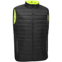 Veste bouffante r&eacute;versible avec X au dos Bisley, Jaune lime haute visibilit&eacute;, Petit, Polyester Distribution Industrielle GC