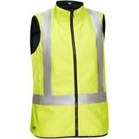 Veste bouffante, enveloppante et r&eacute;versible avec X au dos Bisley pour femmes, Jaune lime haute visibilit&eacute;, Petit, Polyester Distribution Industrielle GC