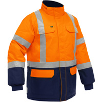 Bisley&reg; X-Back Extreme Cold Jacket with Navy Bottom, Polyester, High Visibility Orange, Small Distribution Industrielle GC