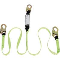SA-54000-6 Shock Absorbing Lanyard, 6', Snap Hook Center, Snap Hook Leg Ends, Polyester Distribution Industrielle GC