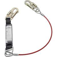 SA-5500-4 Shock Absorbing Lanyard, 4', Snap Hook Center, Snap Hook Leg Ends, Galvanized Steel Distribution Industrielle GC