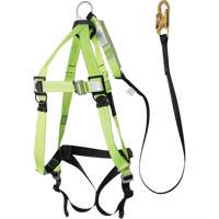 FBH-10000A5440-4 4' Class A Harness & Lanyard with 220 lbs. Capacity, Harness/Lanyard Combo Distribution Industrielle GC