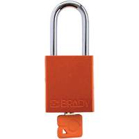 Cadenas de verrouillage de s&eacute;curit&eacute; Velocity Plus, Orange, Cl&eacute;s identiques, Aluminium, Largeur de 1-1/2" Distribution Industrielle GC
