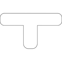 Formes pour le marquage des planchers, T, 9,5" lo x 6,5" la, Blanc, Vinyle Distribution Industrielle GC