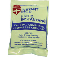 Compresse froide instantan&eacute;e Chill Pac, Froid, Utilisation unique, 4" x 6" Distribution Industrielle GC