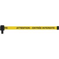 Banni&egrave;re PLUS, Attention - Entr&eacute;e Interdite, 15', Ruban Noir et jaune Distribution Industrielle GC