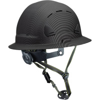 Casque Fibre Metal de style escalade avec bordure compl&egrave;te, R&eacute;pond aux normes CSA type 2, Suspension Rochet, Ventil&eacute; Distribution Industrielle GC
