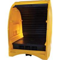 Palette contre les d&eacute;versements &agrave; couvercle dur pour 4 barils, 68,11" lo x 61,61" la x 83,07" h, Capacit&eacute; de charge 1433 lb Distribution Industrielle GC