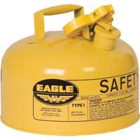 Safety Can for Diesel, Type I, Galvanized Steel, 2 US gal., Yellow, FM Approved/UL/ULC Listed Distribution Industrielle GC