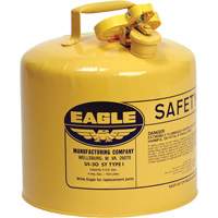 Safety Can for Diesel, Type I, Galvanized Steel, 5 US gal., Yellow, FM Approved/UL/ULC Listed Distribution Industrielle GC