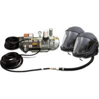 Syst&egrave;me de casque et de protection respiratoire &agrave; adduction d'air DEFENDER pour 2 travailleur Distribution Industrielle GC