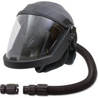 Masque respiratoire &agrave; adduction d'air et casque avec adaptateur de d&eacute;bit DEFENDER, Universel, Pi&egrave;ce faciale Distribution Industrielle GC