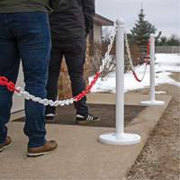 Chaîne de barri&egrave;re en plastique &agrave; deux couleurs, Vert/Blanc Distribution Industrielle GC