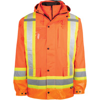 Manteau haute visibilit&eacute; 7-en-1, Polyester, Orange haute visibilit&eacute;, T-petit Distribution Industrielle GC