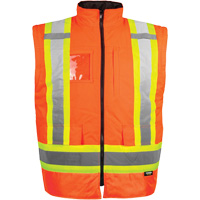 Manteau haute visibilit&eacute; 7-en-1, Polyester, Orange haute visibilit&eacute;, T-petit Distribution Industrielle GC
