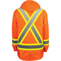 Manteau haute visibilit&eacute; 7-en-1, Polyester, Orange haute visibilit&eacute;, T-petit Distribution Industrielle GC