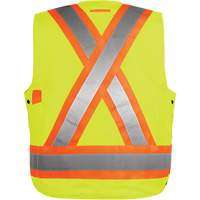 Veste haute visibilit&eacute; pour arpenteur, Orange haute visibilit&eacute;, Petit, Polyester Distribution Industrielle GC