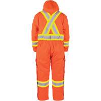 Salopette en canevas doubl&eacute;e haute visibilit&eacute;, Petit, Orange haute visibilit&eacute; Distribution Industrielle GC
