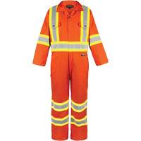 Combinaison non doubl&eacute;e haute visibilit&eacute;, Petit, Orange haute visibilit&eacute; Distribution Industrielle GC