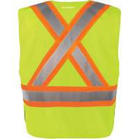 Gilet haute visibilit&eacute; &agrave; d&eacute;tachement rapide en 5 points, Orange haute visibilit&eacute;, Moyen/Petit, Polyester Distribution Industrielle GC