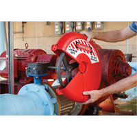 Dispositif de verrouillage coulissant pour vanne &agrave; opercule, Type Volant Distribution Industrielle GC