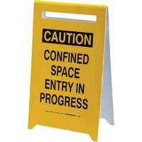 Panneau de sol “Caution Confined Space Entry In Progress”, Anglais Distribution Industrielle GC