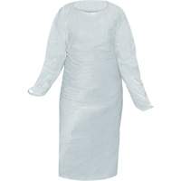 Blouse CoverMe avec passe-pouces, Taille unique, Blanc, Poly&eacute;thyl&egrave;ne Distribution Industrielle GC