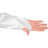 Blouse CoverMe avec passe-pouces, Taille unique, Blanc, Poly&eacute;thyl&egrave;ne Distribution Industrielle GC