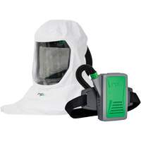 Respirateur T-Link avec casquette, tube de respiration, montage &agrave; la ceinture & APR motoris&eacute; PX5, Cagoule ample & visi&egrave;re, Pile Lithium-ion Distribution Industrielle GC