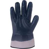 Gants bleu marine avec manchettes renforc&eacute;es &agrave; entoilage coll&eacute; Horizon, Moyen, R&ecirc;vetement Nitrile, Enveloppe en Jersey/Coton Distribution Industrielle GC