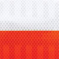 Pellicule souple pour chantiers routiers &agrave; haute intensit&eacute; 382VHIP, 5" la x 150' lo, Orange et blanc Distribution Industrielle GC