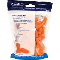 Bouchons d'oreilles jetables en mousse orange SEALTEC33, Vrac - Sac en poly Distribution Industrielle GC