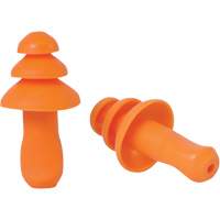 Bouchons d'oreilles r&eacute;utilisable &agrave; triple bride en TPR orange SEALTEC TipGrip, Sans cordon, Vrac - Boîte, 26 dB dB NRR, Taille unique Distribution Industrielle GC