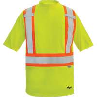 T-shirt de s&eacute;curit&eacute; doubl&eacute; de bambou Viking, Polyester, Petit, Jaune lime haute visibilit&eacute; Distribution Industrielle GC