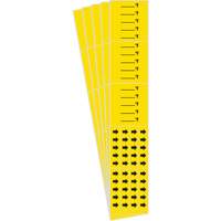 "Blank °F" Pipe Markers, Self-Adhesive, 2-1/4" H x 14" W, Black on Yellow Distribution Industrielle GC