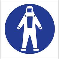 &eacute;tiquettes avec pictogramme Right to Know - Combinaison pleine protection, Vinyle, Feuille, 1-1/4" lo x 1-1/2" la Distribution Industrielle GC