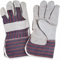 Gants d'ajusteur rugueux, Grand, Paume en Cuir de vache refendu, Doublure en Coton Distribution Industrielle GC