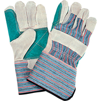 Gants d'ajusteur de qualit&eacute; standard &agrave; paume double, Grand, Paume en Cuir de vache refendu, Doublure en Coton Distribution Industrielle GC