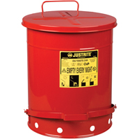 Contenants pour d&eacute;chets huileux, Homologu&eacute; FM/List&eacute; UL, 14 gal. US, Rouge Distribution Industrielle GC