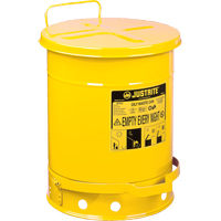 Contenants pour d&eacute;chets huileux, Homologu&eacute; FM/List&eacute; UL, 14 gal. US, Jaune Distribution Industrielle GC